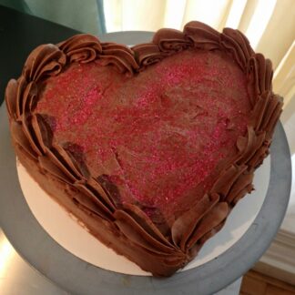 Single Layer Heart Cake