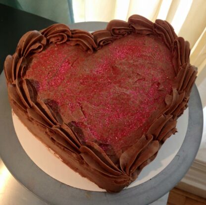 Single Layer Heart Cake
